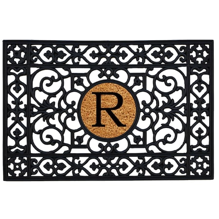 Calloway Mills Monogram Insert Door Mat, Black, Natural, 24 in W x 36 in L 160012436R